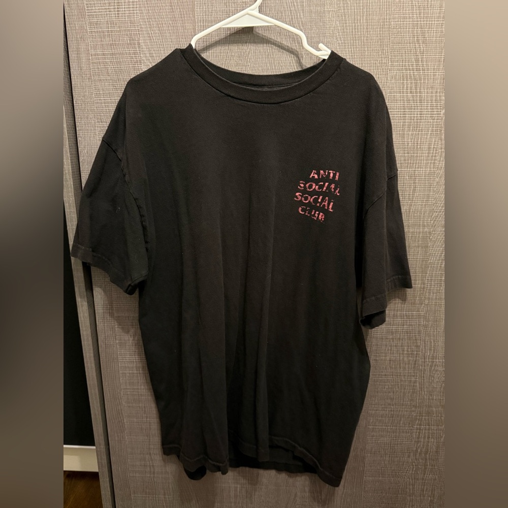 Anti Social Social Club WildLife Black/Red Short Sleeve Shirt size XL